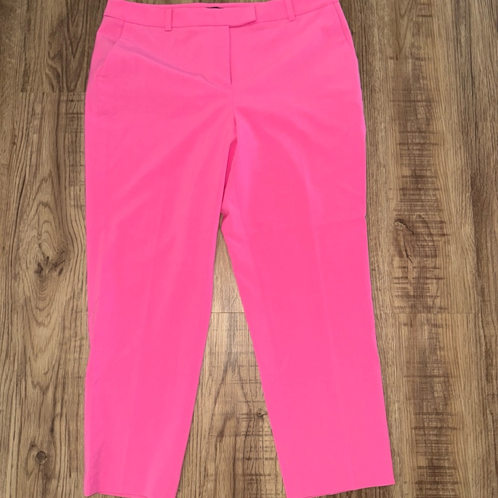 The Limited Dress Pants Woman Plus Size 16  Pink Slim Ankle Flat Front Stretch